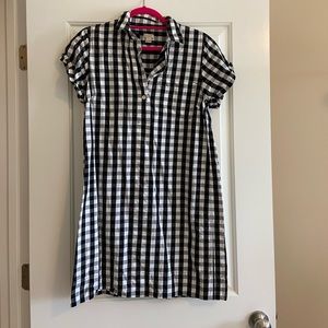 J. Crew Factory Black and White Gingham Dress